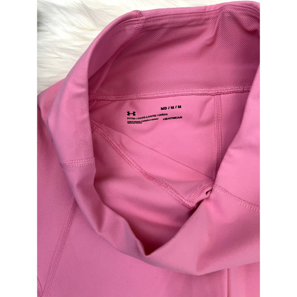 UNDER ARMOUR WOMEN'S HEATGEAR REFLECT HI-RISE CROP PINK - Picture 3 of 9